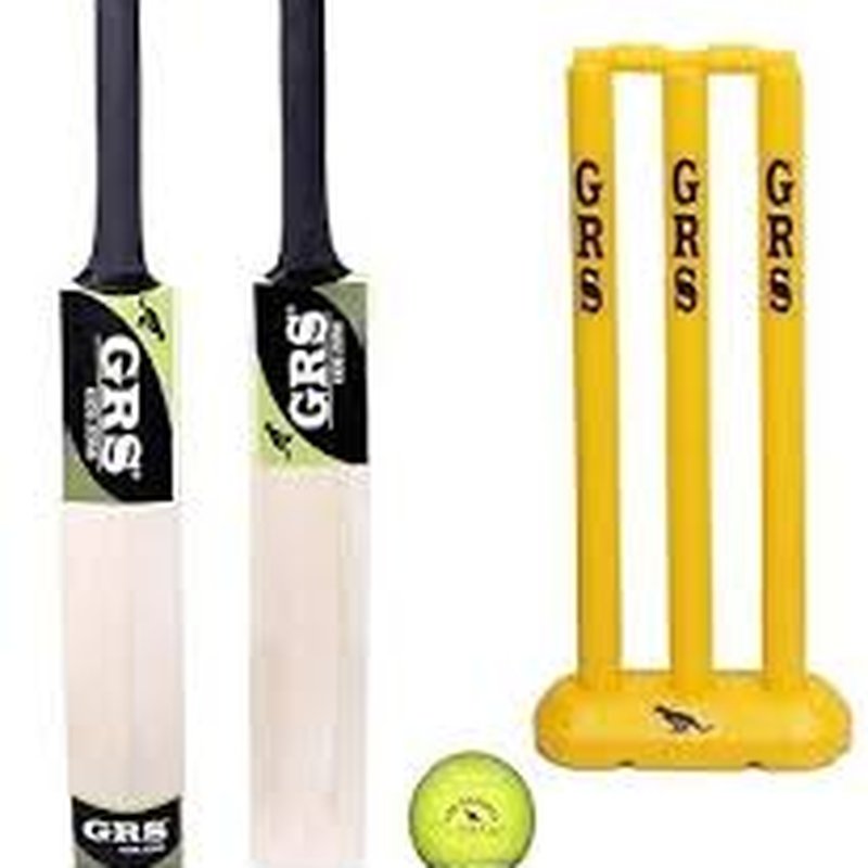 Wooden Cricket Bat Set with Wicket & Tennis Ball